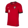 Conjunto (Camiseta+Pantalón Corto) Portugal B. Fernandes 8 Primera Equipación Euro 2024 - Niño